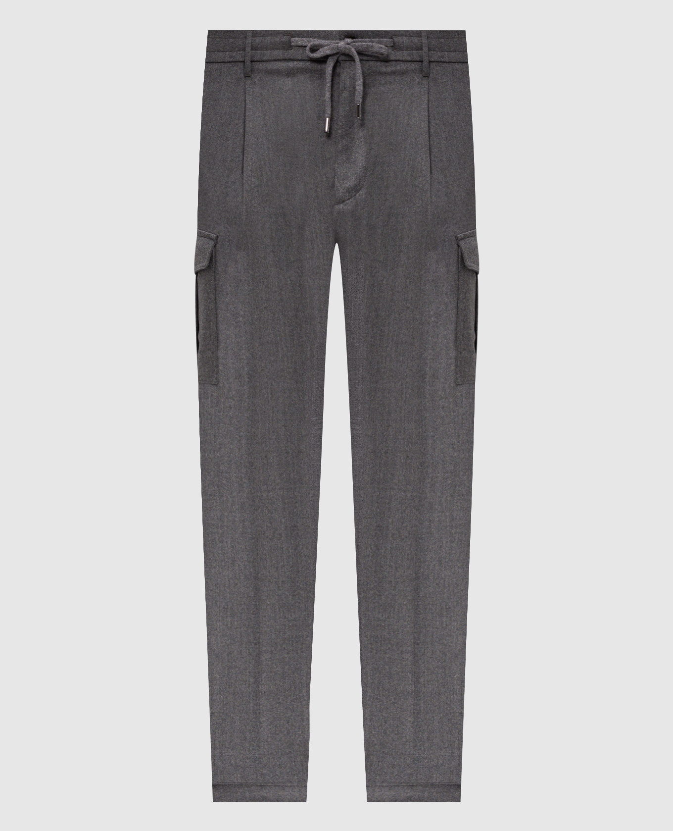 Grey wool cargo pants