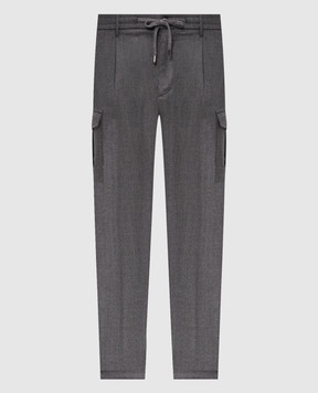 Peserico Grey wool cargo pants R54275W02710