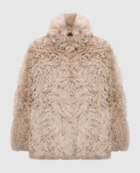 Babe Pay Pls Beige double-sided sheepskin coat 2323TIGRADO