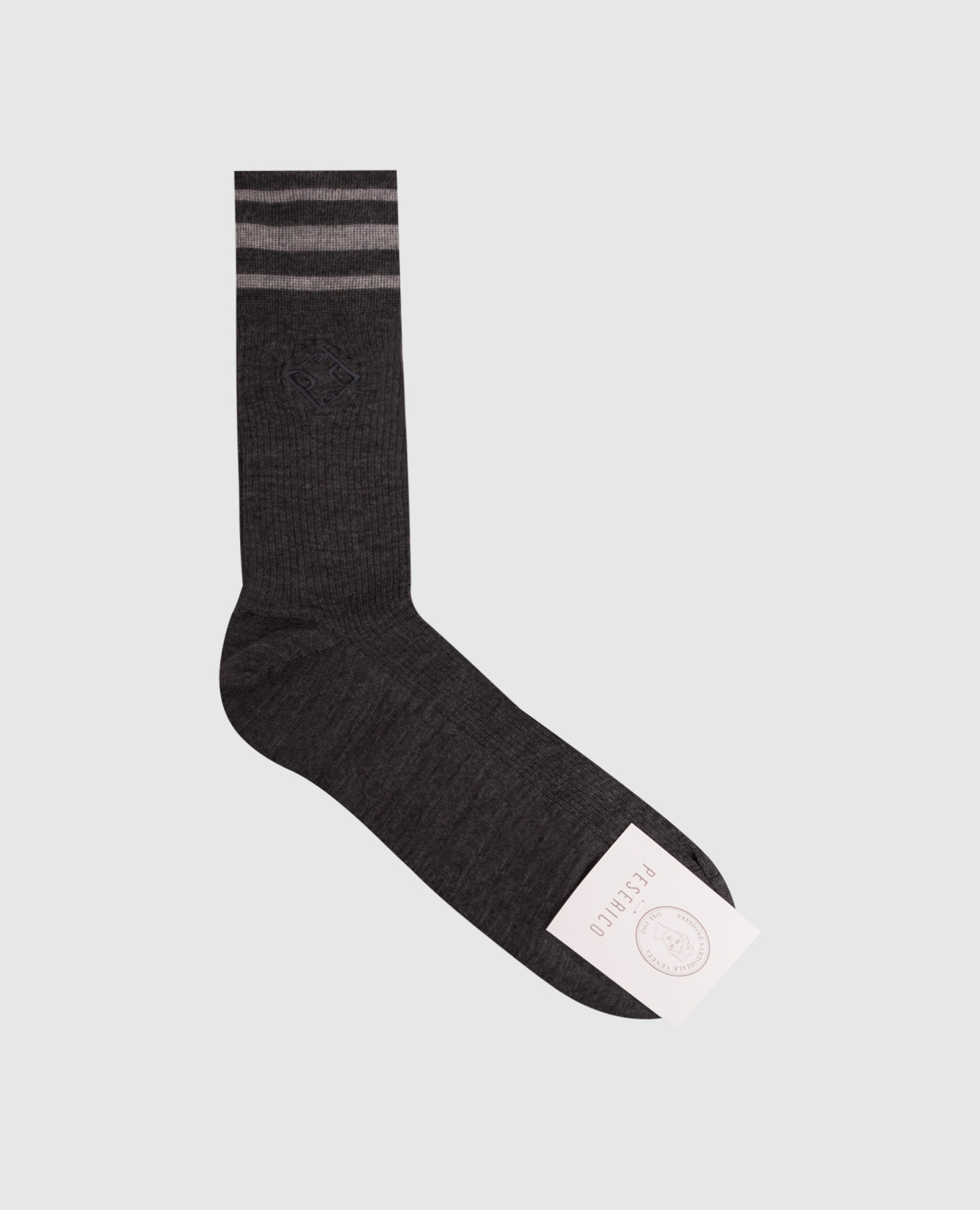 Gray merino wool socks