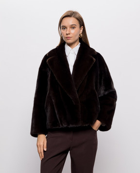 Elpidio Loffredo Brown mink fur coat VIS001AN19