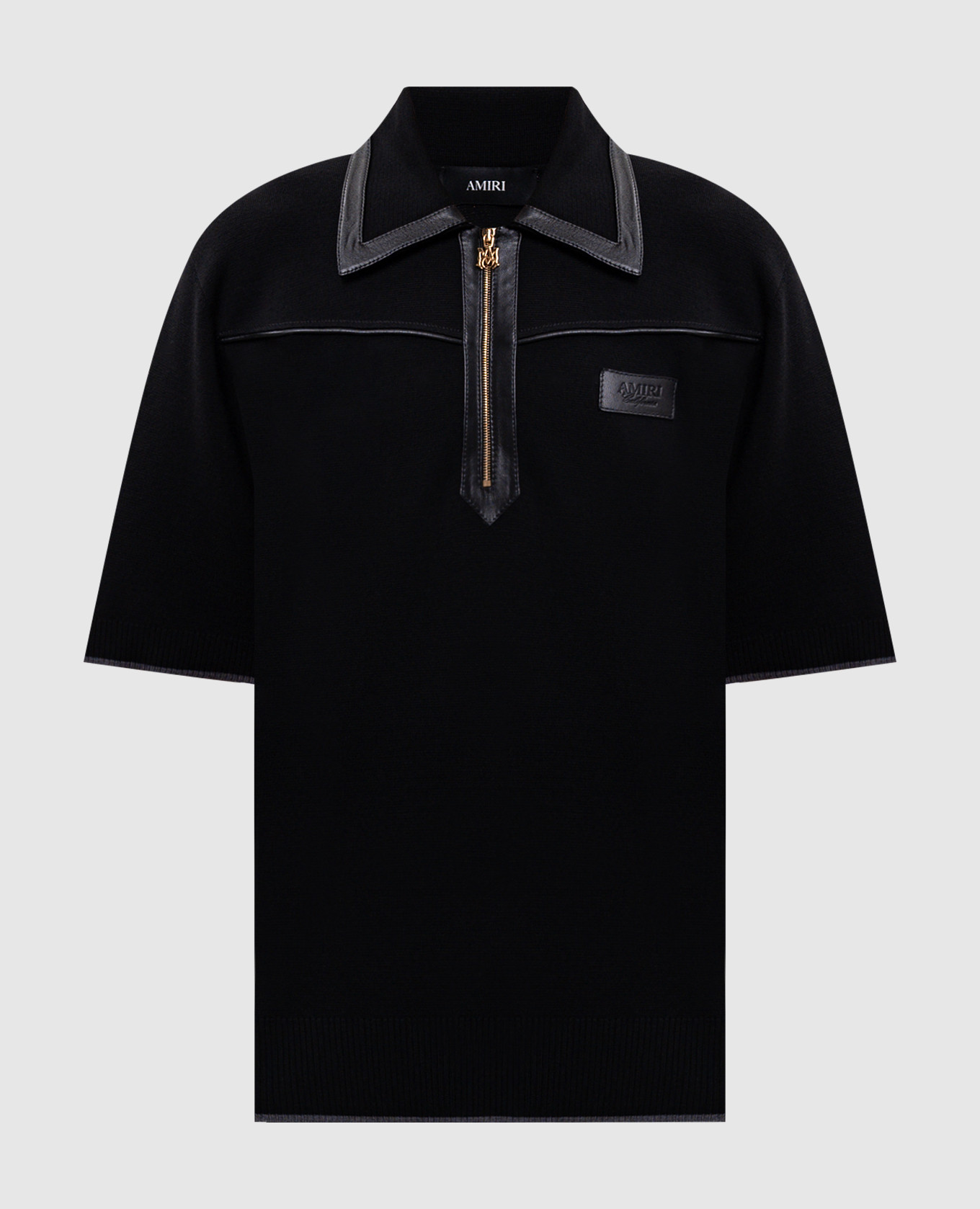 Black wool polo shirt AMIRI