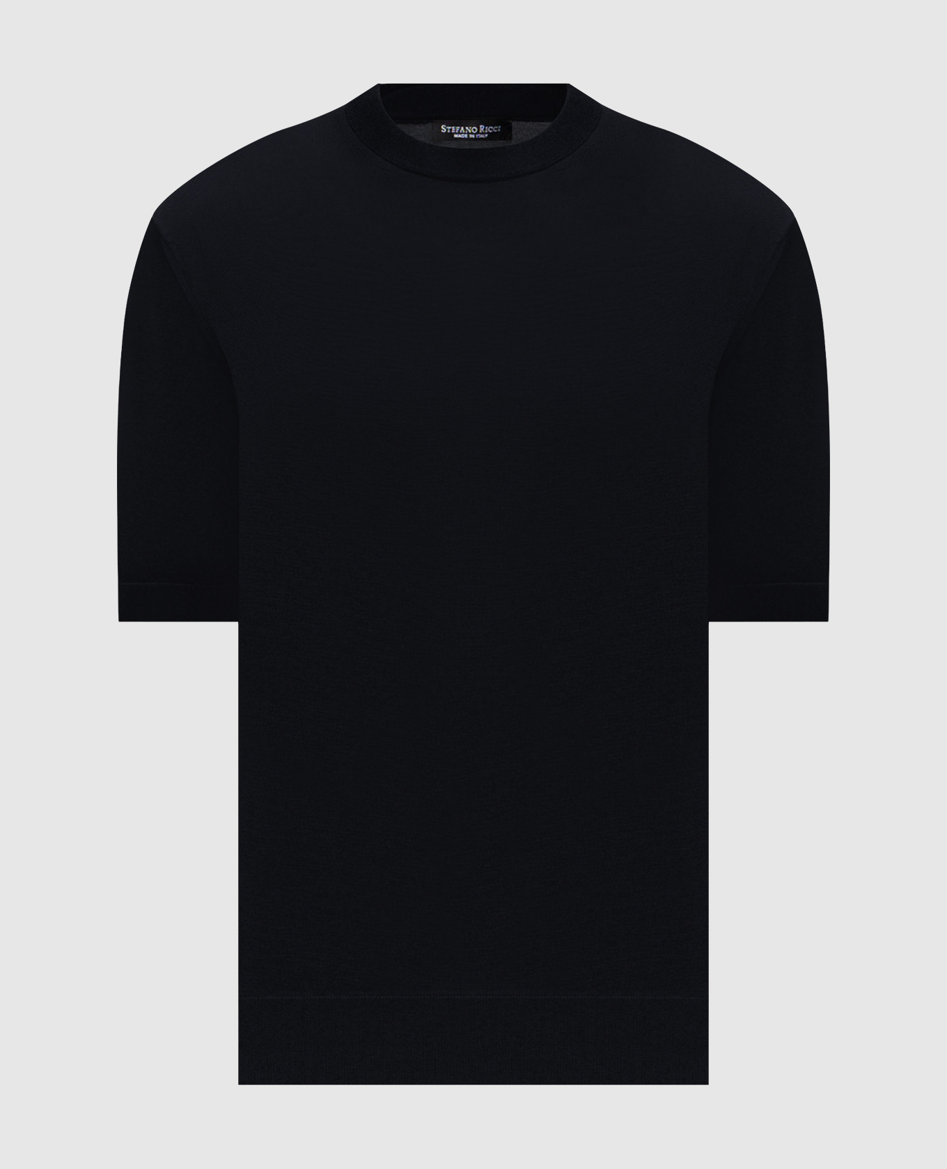 Black silk T-shirt