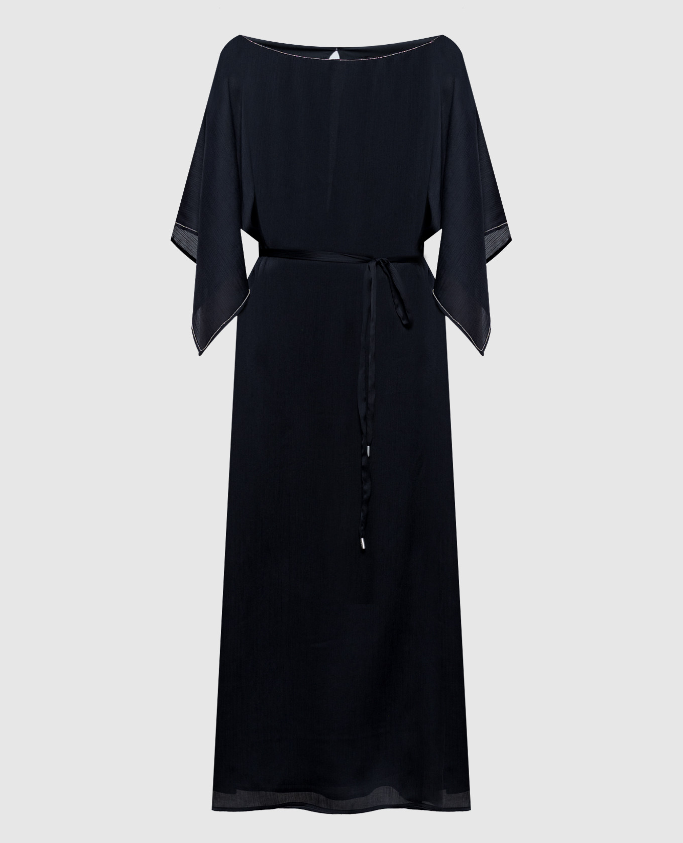 Dark blue dress with monil chain