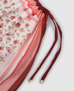 Dolce&Gabbana White pareo with floral print O4A05JON0DO