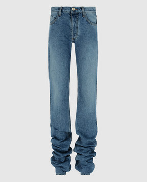 The Attico Blue flared jeans with logo patch 260WCP00214DDS001AA