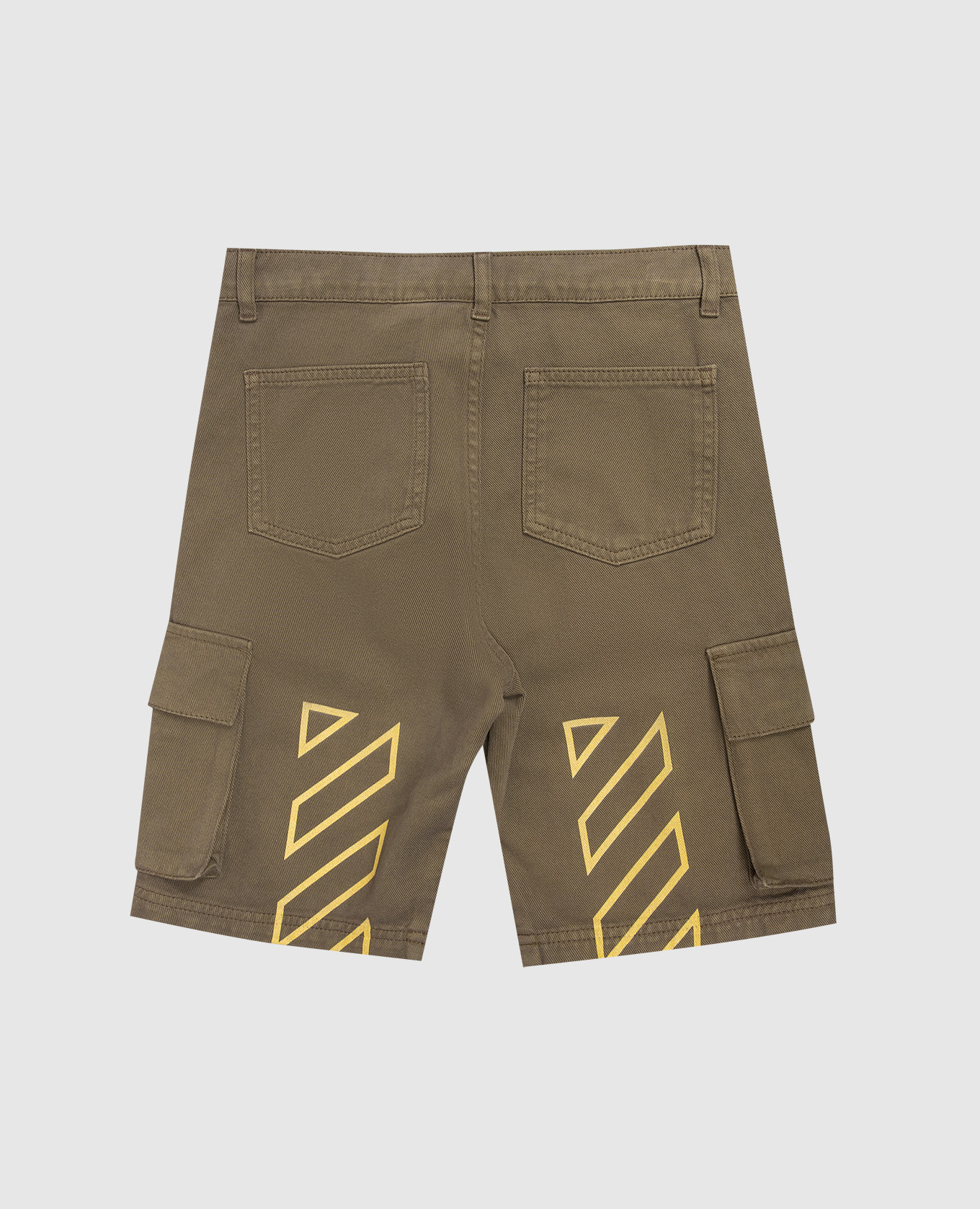 

Children's khaki denim cargo shorts Off-White