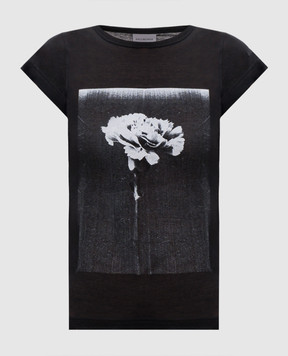Balenciaga Black T-shirt with print 871745TUVP9