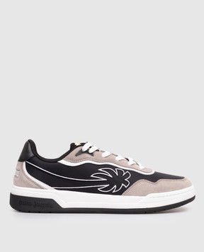 Palm Angels Black Tennis combination sneakers PMIA10VS26LEA002