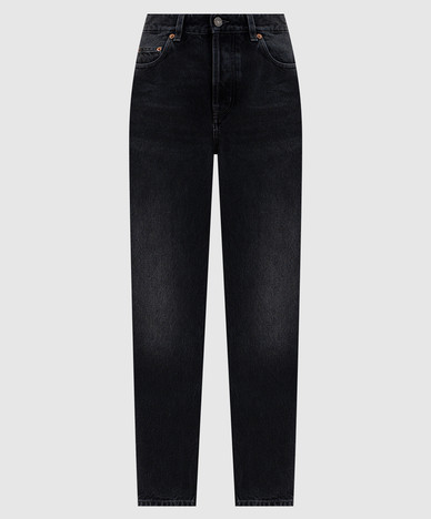 Black jeans with a worn effect