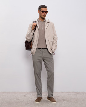 Brunello Cucinelli Beige cotton polo shirt M29400025