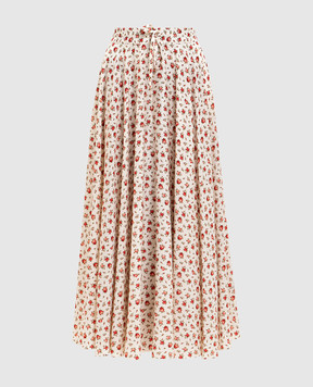 Dolce&Gabbana White printed silk midi dress F4DBGTFSA79