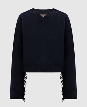 Twinset Blue wool and cashmere pullover 262TT3211