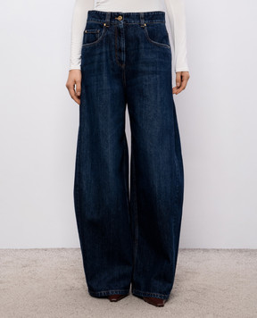 Brunello Cucinelli Blue jeans with a worn effect MP095P4059