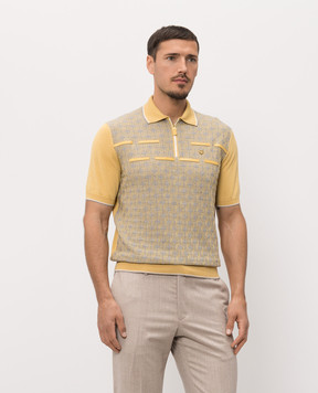 Stefano Ricci Yellow polo with silk K616462Z38F26224
