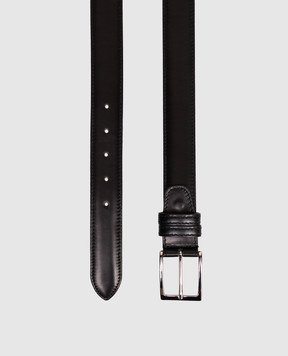 Cashmere&Whiskey Black leather belt CALF