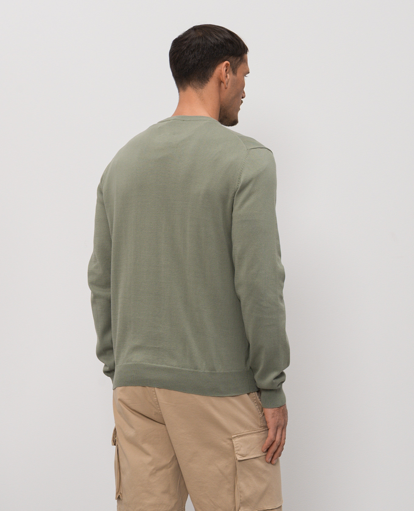 Khaki jumper with logo embroidery Woolrich 4