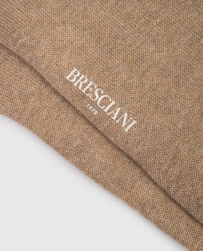 Bresciani Beige socks with geometric pattern MC014IN0014BR