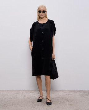Y`S Yamamoto Black loose-fitting dress YQD03500