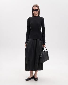 The Row Black Galyra skirt with silk 11039W4508
