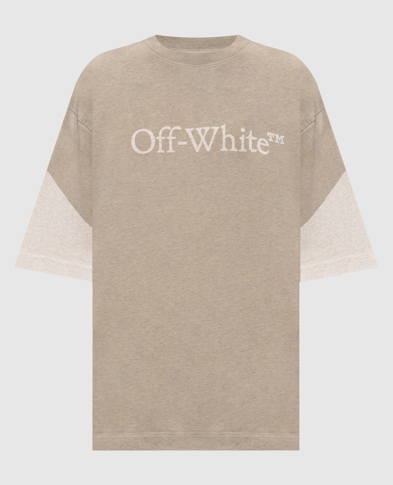Grey T-shirt with logo print