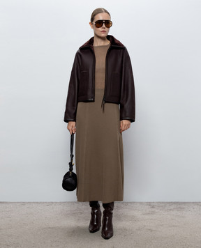 JOSEPH Burgundy double-sided sheepskin coat Kyro JF010213