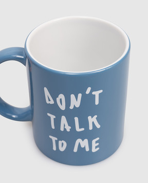 Max & Co Blue ceramic cup with the inscription Don't Talk to Me MCLSCOUT