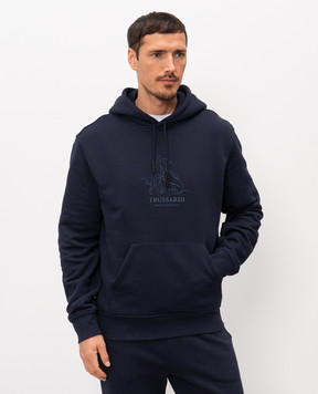 Trussardi Blue printed hoodie G8218000117NMF507F01