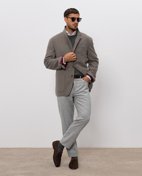 Brunello Cucinelli Gray wool pants M038PF1012