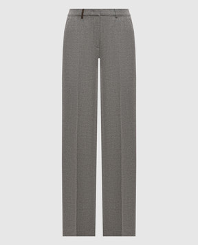 Peserico Gray wool pants P0456702581