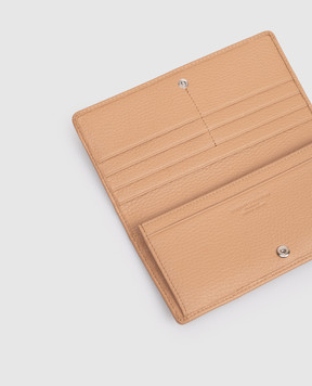 Gianni Chiarini Beige leather wallet with logo print PF5041GRN