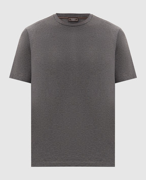 Peserico Grey T-shirt with logo print R55557J0Q200089