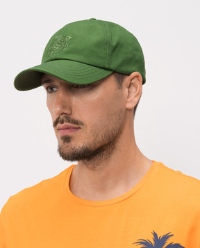 Vilebrequin Green cap with emblem CSNU2401