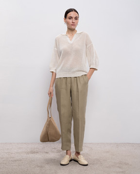 Peserico White openwork pullover with sequins A99031F129234R