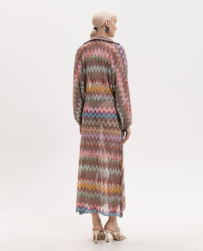 Missoni Dress in a pattern with slits MS26SQ1ZBR014K