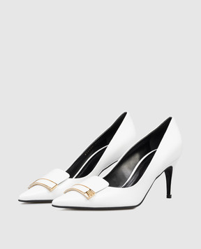 Sergio Rossi White leather shoes with monogram B14490MMVN13