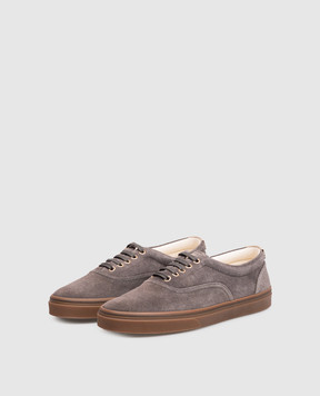 Brunello Cucinelli Gray suede sneakers MZUEIVZ354