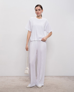 Peserico White T-shirt with print S06922J0Q40070E