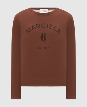 Maison Margiela MM6 Brown long sleeve with logo print SH0NH0024M20048