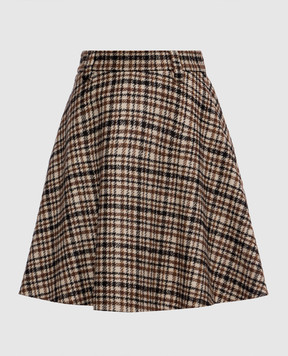 Brunello Cucinelli Beige alpaca wool skirt MP560G4089