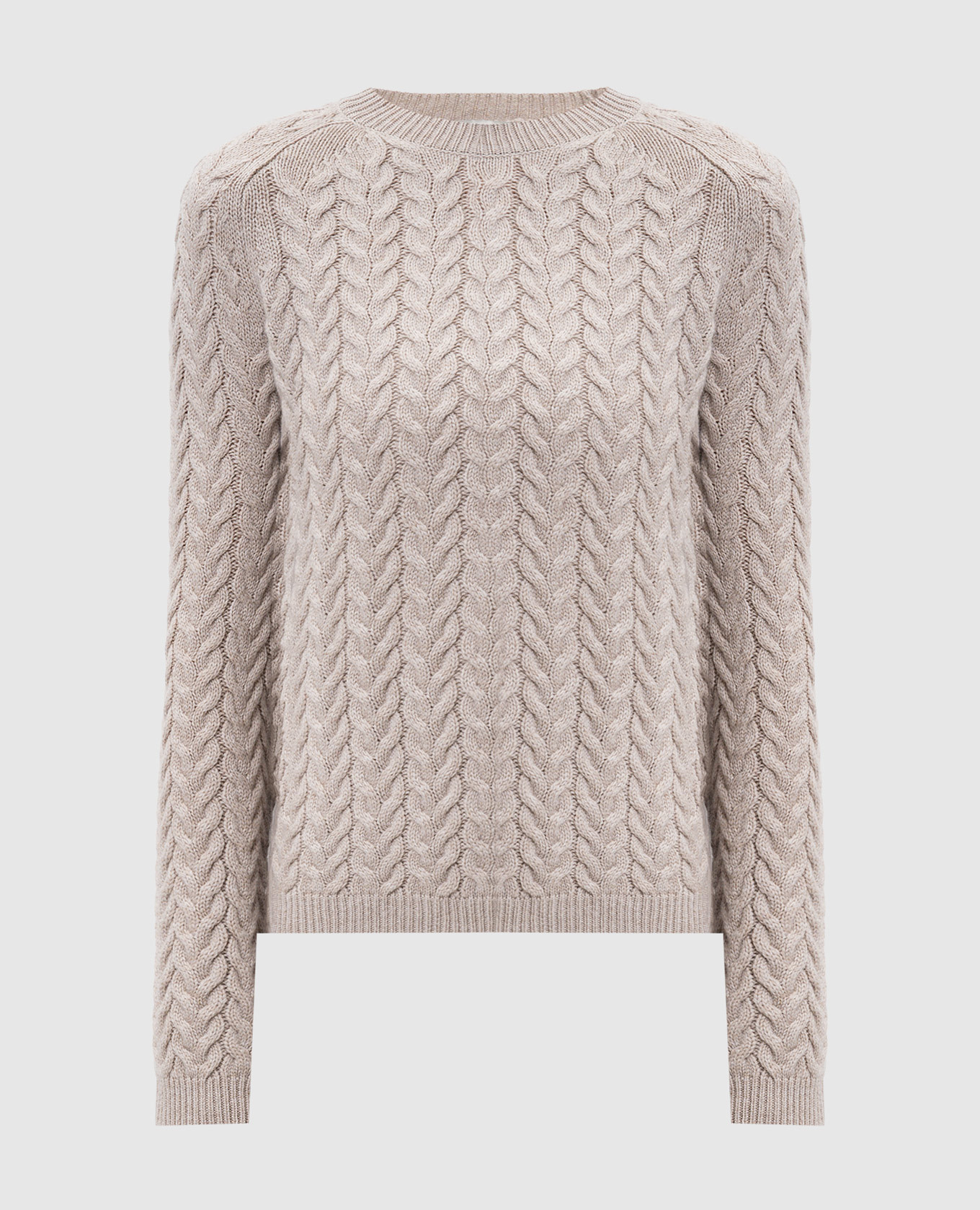 

Eliane beige wool and cashmere patterned sweater Max Mara
