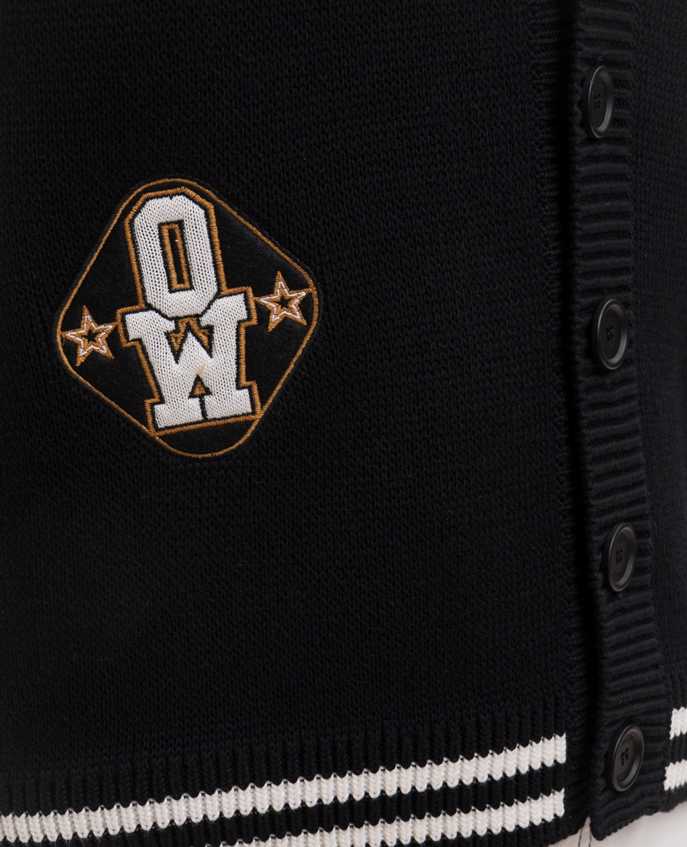 Black cardigan with embroidery Off-White 5