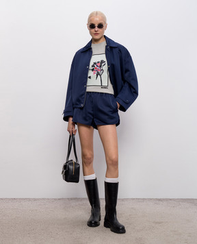 Max & Co Blue CIPPO jacket with logo patch MCOCIPPO