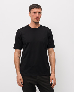 Stefano Ricci Black T-shirt with monogram logo MNH6105140TE0001