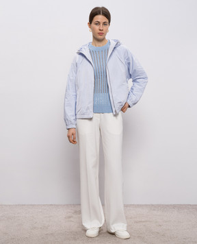 Peserico Blue openwork jumper with sequins A99048F0509110