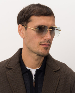 Stefano Ricci Stratos gold sunglasses SG47OMETAL