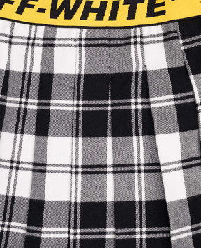 Off-White Children's gray pleated checkered skirt 44GCC02AF5F001