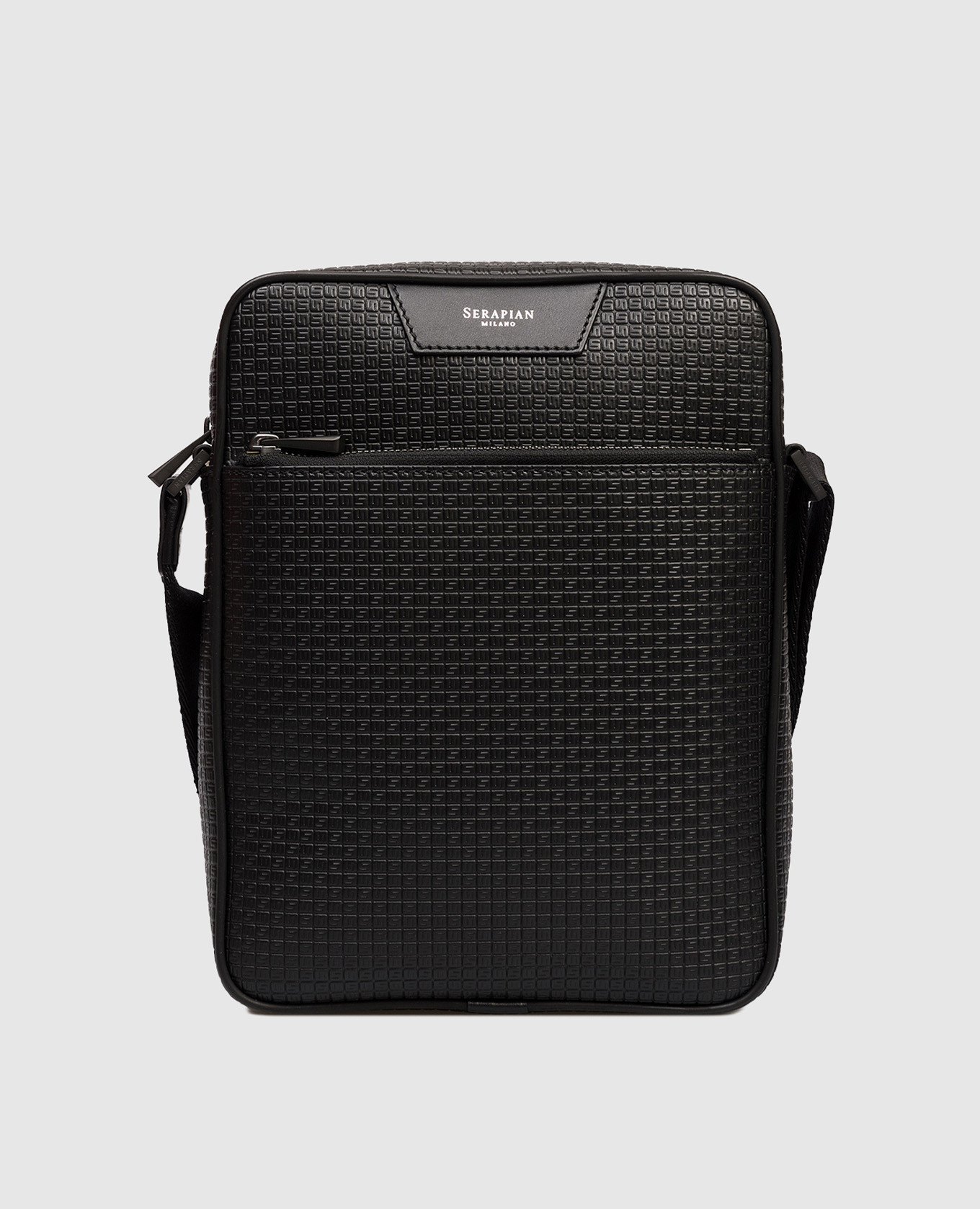 

Black North South leather bag Serapian