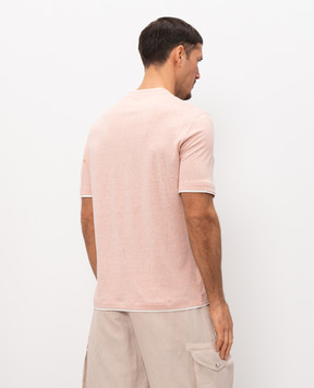 Brunello Cucinelli Pink linen t-shirt MW8357427