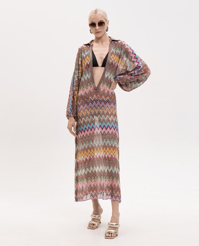 Missoni Dress in a pattern with slits MS26SQ1ZBR014K